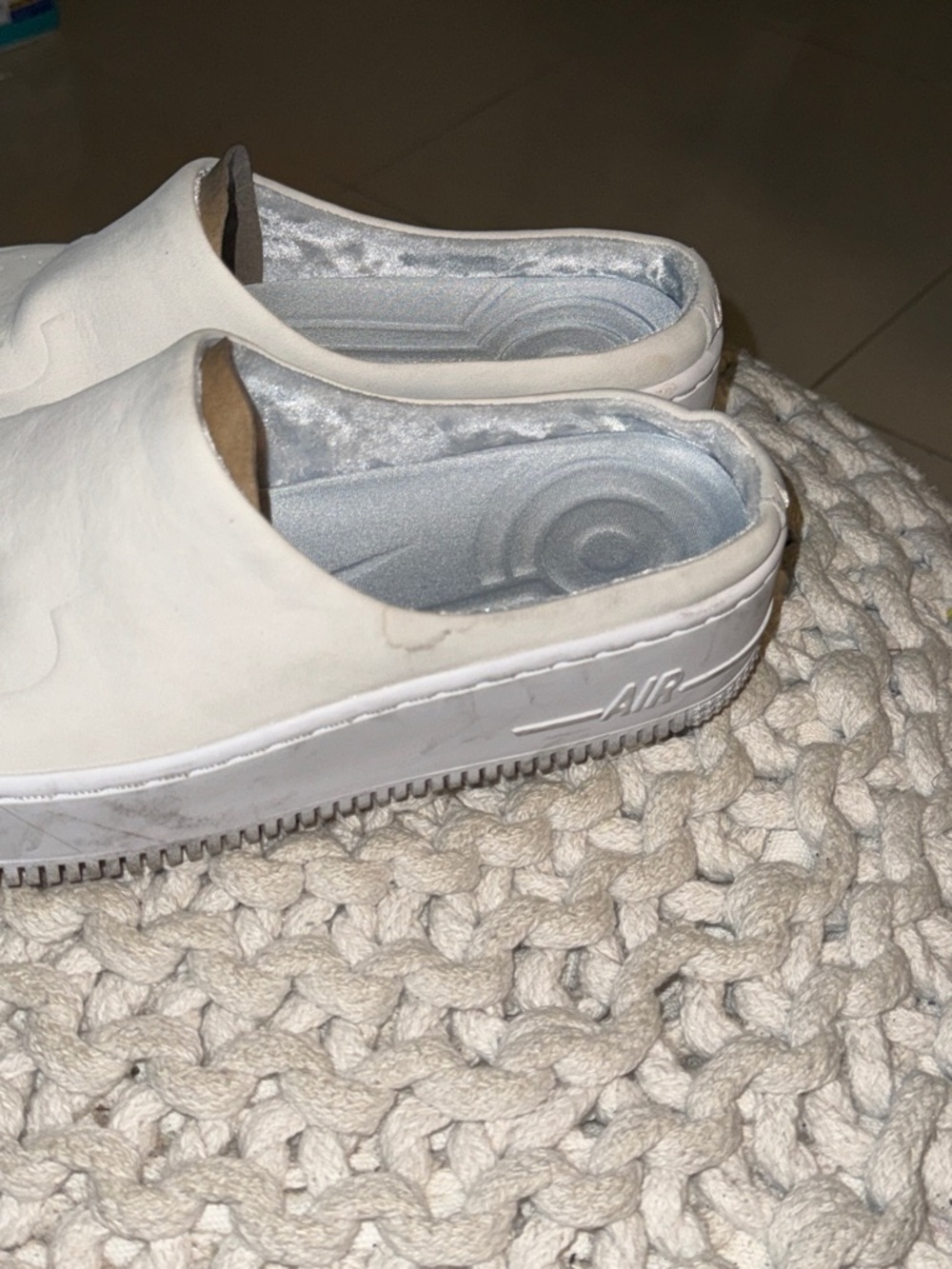 Nike Women’s Cream Slip-On Perforated Mule - Picture 4 of 5